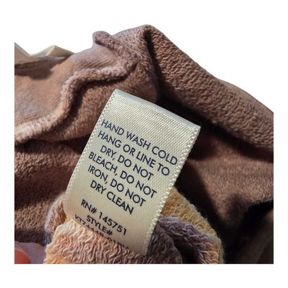 BKE Women Tie Dye Cutout Back Long Sleeve Sweatshirt Sz Small Oversized Neutral - Picture 8 of 8